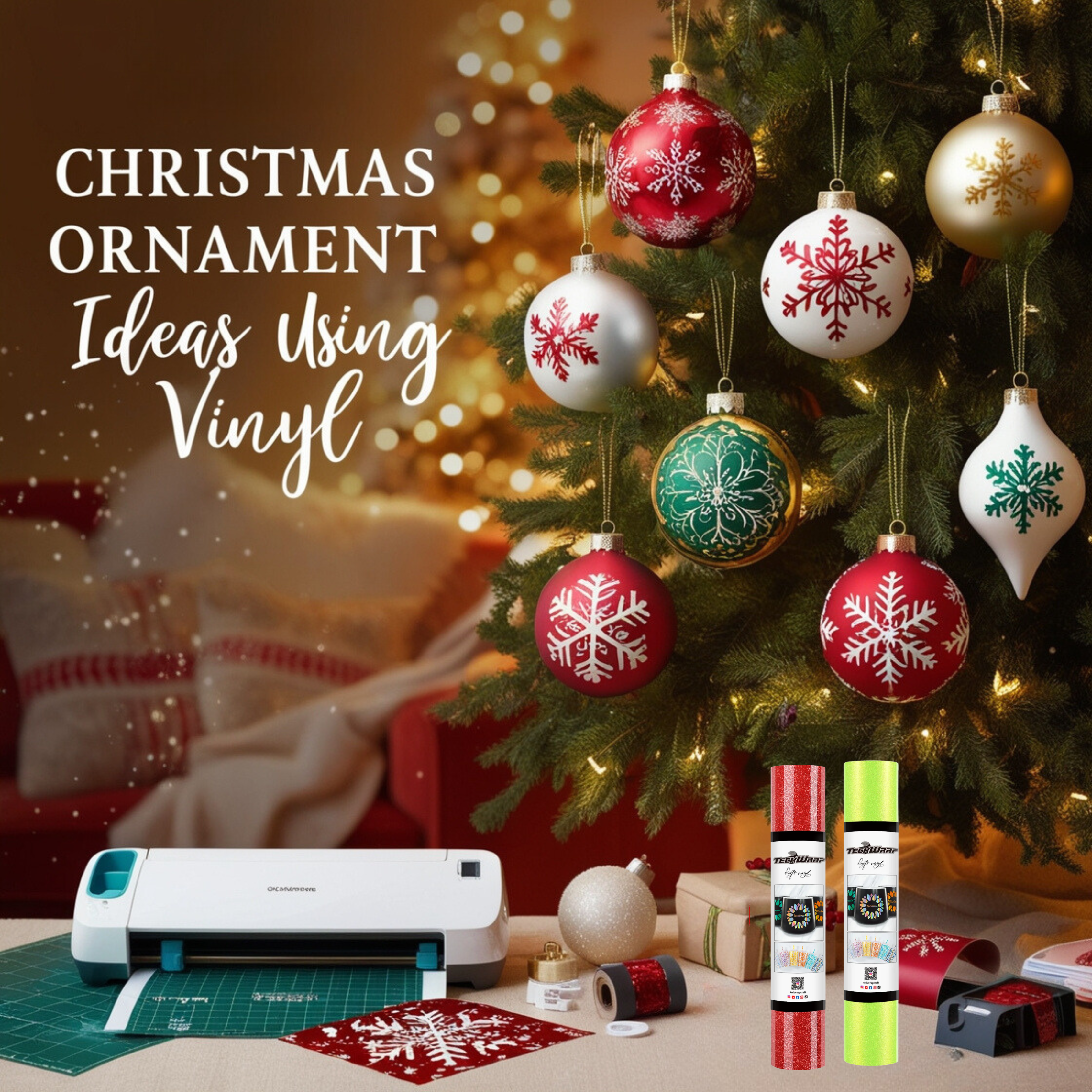 Christmas Ornament Ideas Using Vinyl