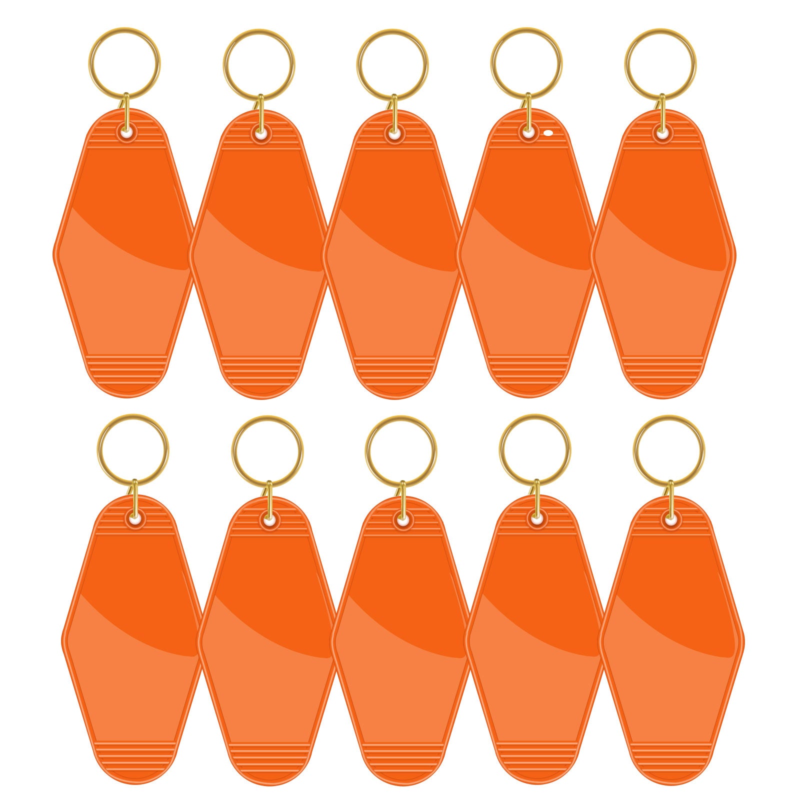 Motel Keychains Blanks 10pcs Orange