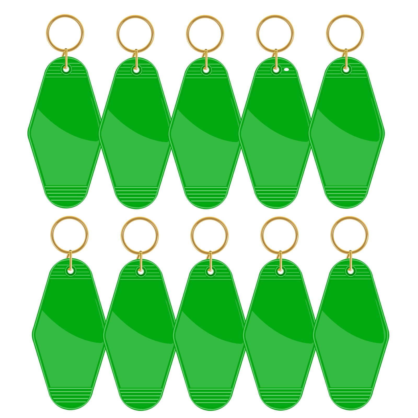 Motel Keychains Blanks 10pcs Grass Green
