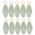Motel Keychains Blanks 10pcs Light Khaki Green