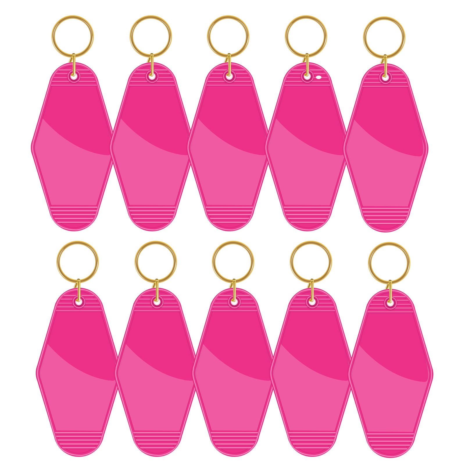 Motel Keychains Blanks 10pcs Bold Pink