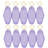 Motel Keychains Blanks - 10pcs / Glitter Purple - TeckwrapCraft