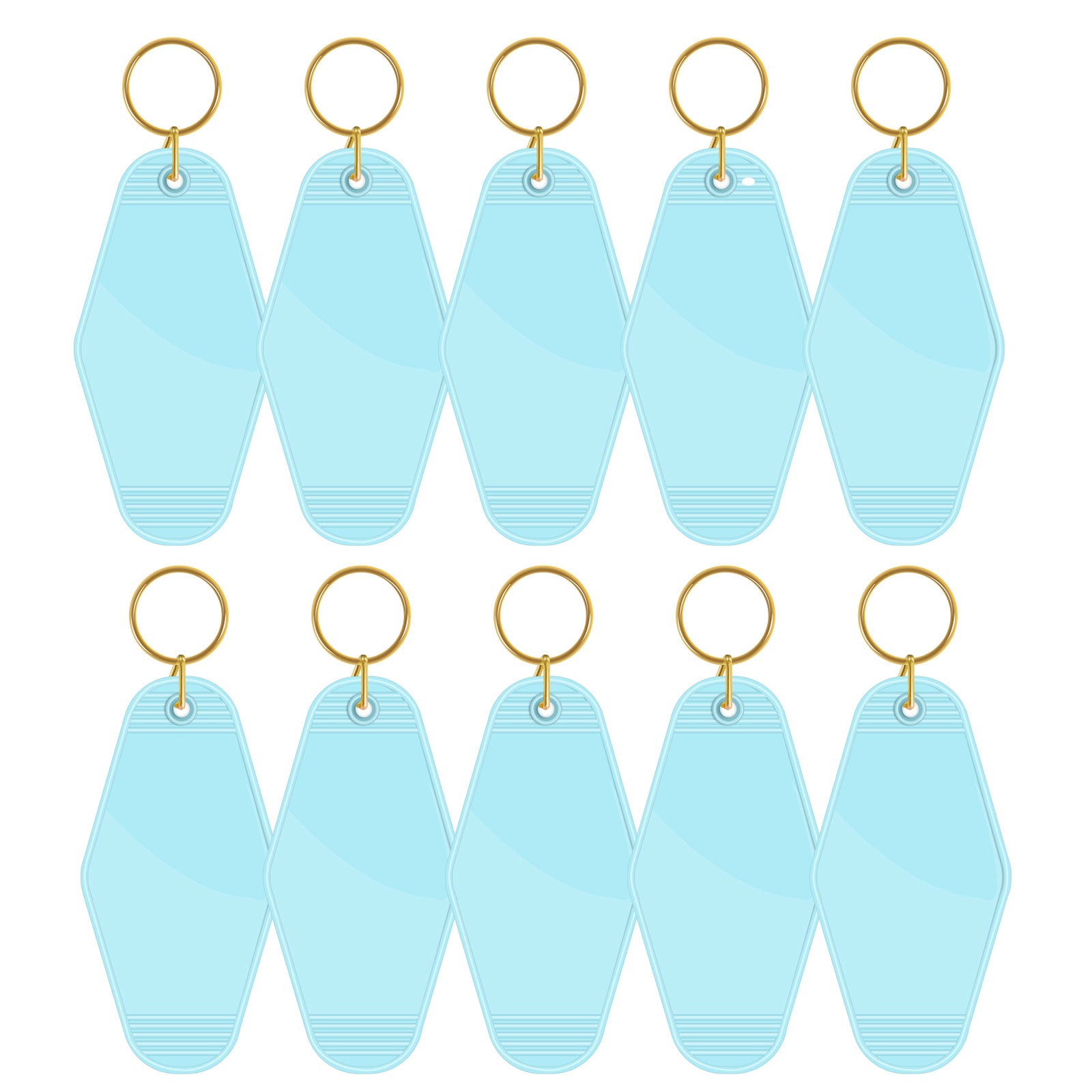 Motel Keychains Blanks 10pcs Sky Blue