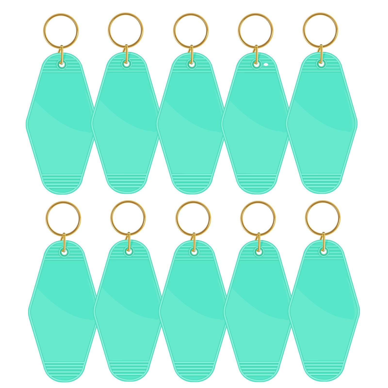 Motel Keychains Blanks 10pcs  Teal