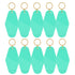 Motel Keychains Blanks 10pcs  Teal