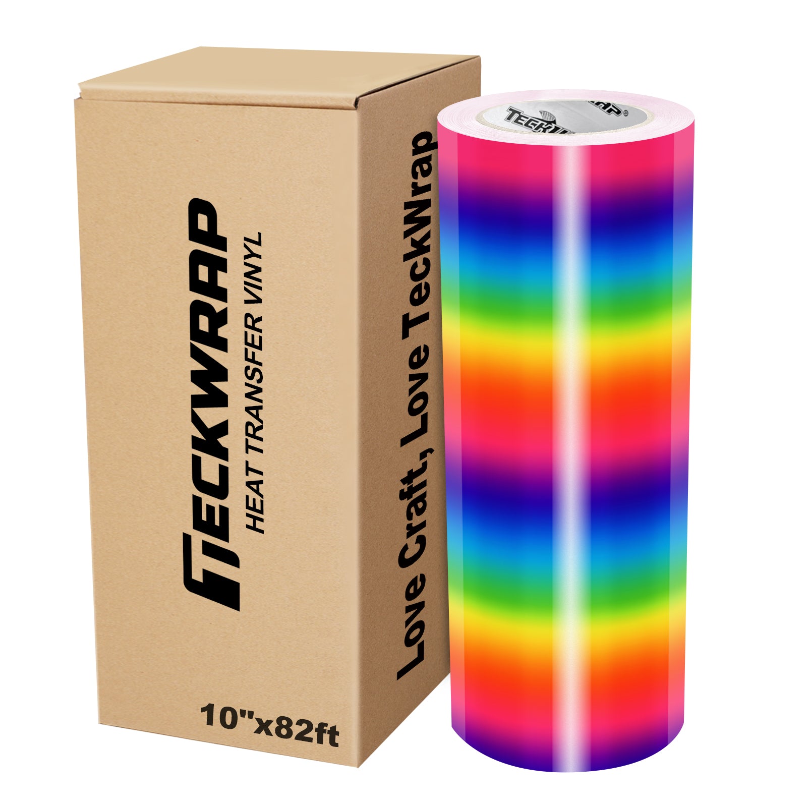 PU Rainbow Stripes Heat Transfer Vinyl Roll